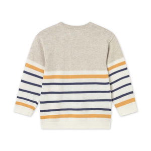 Mayoral Baby Boy Knit Sweater w/ Stripes ~ Oat