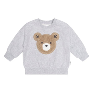 Huxbaby Furry Huxbear Sweatshirt & Sweatpants Set ~ Grey Marle