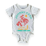 Rowdy Sprout Johnny Cash Cowboy s/s Onesie ~ Vintage White