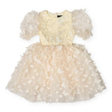 Rock Your Kid Butterfly Puff Sleeve Tulle Party Dress ~ Cream