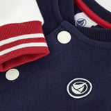 Petit Bateau Baby Varsity Jacket ~ Navy/White