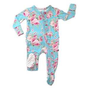 Lev Baby Zipper Ruffled Footie ~ Alana