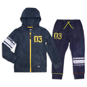 Appaman Boys Strivers Hoodie & Sidewalk Sweats Set ~ Dark Navy
