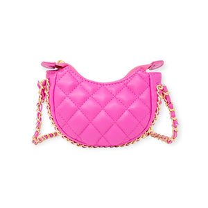 Tiny Treats Tiny Quilted Chain Wrapped Hobo Bag