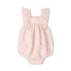 Quincy Mae Maya Heart Confetti Bubble Onesie ~ Petal