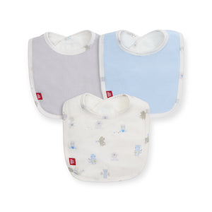 Magnetic Me Modal Bib 3 Pack ~ Baby Beats Blue