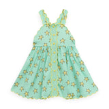 Stella McCartney Girls Starfish Strappy Scalloped Dress ~ Green