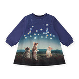 Molo Baby Corey Sweatshirt Dress ~ Kitten Star Blue