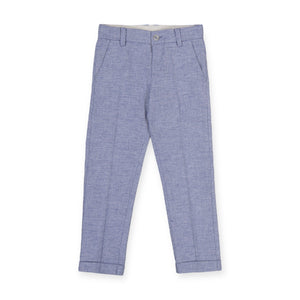 Mayoral Boys Linen Blend Pants ~ Cyan