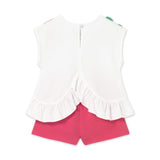 Mayoral Baby Girl Fruit Print Top & Shorts Set ~ Hibiscus