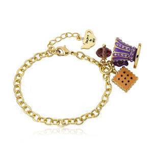 Molly Glitz Tea For Two Bracelet ~ Purple