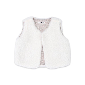Petite Hailey Baby Nari Sherpa Teddy Vest ~ White