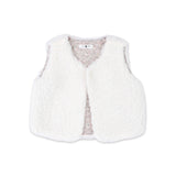 Petite Hailey Baby Nari Sherpa Teddy Vest ~ White