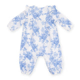 Angel Dear Muslin Ruffle Romper ~ Dream Cottage Floral Blue