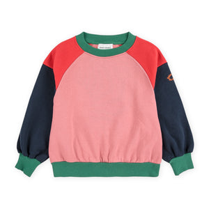 Bobo Choses Girls Tic Tac Toe Color Block Sweatshirt & Pleated Skirt Set ~ Multi