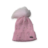 Bari Lynn Toddler Pearl Hat w/ Pom ~ Pink