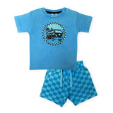 Mish Van Enzyme Tee & Check Shorts Set ~ Turquoise