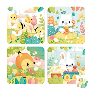 Janod Pure Animal 4 Progressive Puzzles
