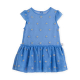 Stella McCartney Baby Girl s/s Tulle Dress w/ Flowers Embroidery ~ Blue