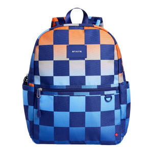 State Bags Kane Backpack ~ Blue/Orange Gradient Checkerboard