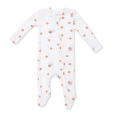 Angel Dear 2 Way Zipper Ribbed Footie ~ Mini Basketballs