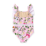 Shade Critters Ruffle Shoulder Swimsuit - Pink Wildflowers