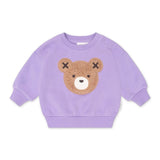 Huxbaby Furry Huxbear Sweatshirt & Sweatpants Set ~ Violet