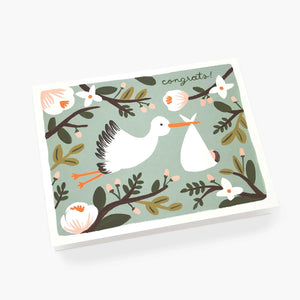 Rifle Paper Co. Congrats Stork Baby Card