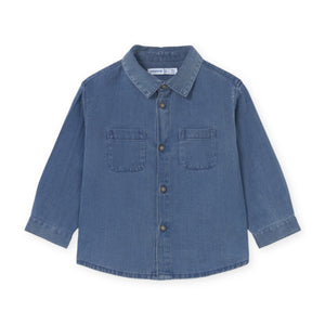 Mayoral Baby Boy Soft Denim Button Down Shirt ~ Medium Wash