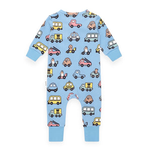 Huxbaby Huxmobile Zip Romper ~ Blue Multi