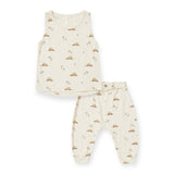 Rylee + Cru Surf Buggy Tank and Slouch Pants Set ~ Ivory