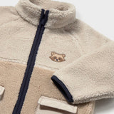 Mayoral Baby Boy Sherpa Jacket ~ Dark Taupe