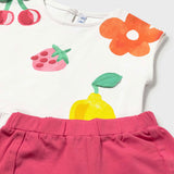 Mayoral Baby Girl Fruit Print Top & Shorts Set ~ Hibiscus