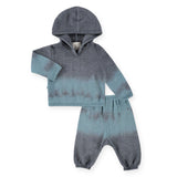 Paige Lauren Eco-Thermal Dip Dye Hoodie & Baggy Pant Sets ~ Blue