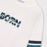Mayoral Boys Puffer Vest, l/s T-Shirt & Sweatpants Set ~ Dark Lake