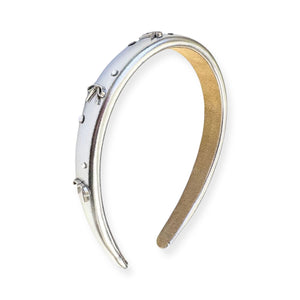 Bari Lynn Metallic Headband w/ Bows & Crystals