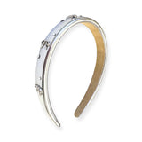 Bari Lynn Metallic Headband w/ Bows & Crystals