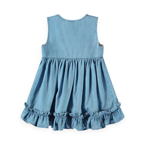 Molo Baby Calvina Chambray Dress ~ Sky Indigo