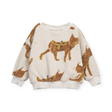 Play Up Baby Leopards Print Fleece Sweatshirt & Sweatpants Set ~ Natural/Golden