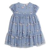 Stella McCartney Girls s/s Tulle Dress w/ Horses Embroidery ~ Blue