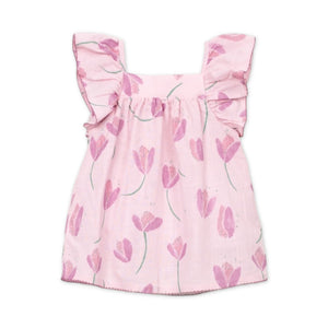Play Up Baby Tulip Print Woven Dress ~ Pink
