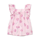 Play Up Baby Tulip Print Woven Dress ~ Pink