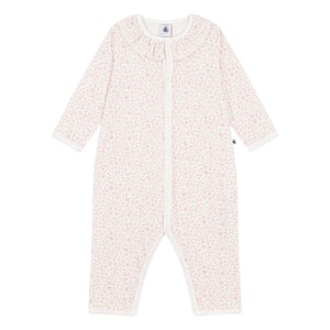 Petit Bateau Floral Print Romper w/ Collar ~ Multi
