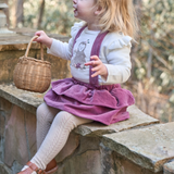 Elegant Baby Knit Sweater & Velvet Skirt Set ~ Forest Family