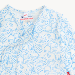 Magnetic Me Modal 3pc Kimono Set ~ Herds of a Feather Blue