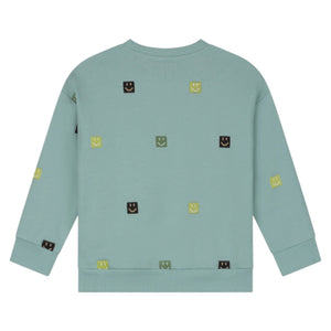 Babyface Boys Smiley Print Sweatshirt ~ Water