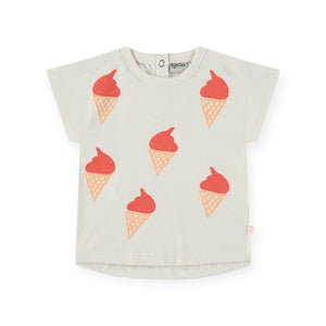 Babyface Baby Girl Printed T-Shirt & Ribbed Leggings Set ~ Ice Cream Cones/Grapefruit