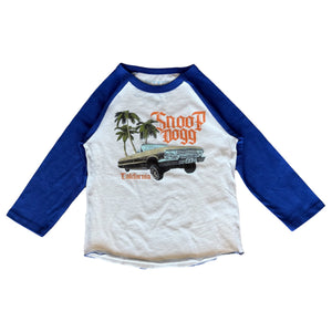Rowdy Sprout Snoop Dogg Cruiser l/s Raglan Tee ~ Vintage White/Blue