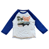 Rowdy Sprout Snoop Dogg Cruiser l/s Raglan Tee ~ Vintage White/Blue