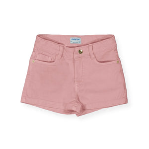 Mayoral Girls Basic Twill Shorts 7-12 ~ Rose